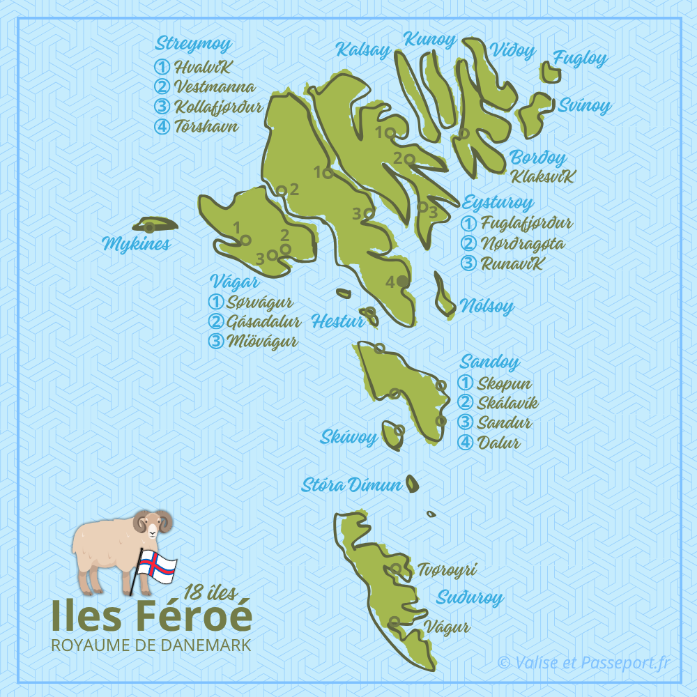 iles-feroe-carte-avec-villes Iles Féroé