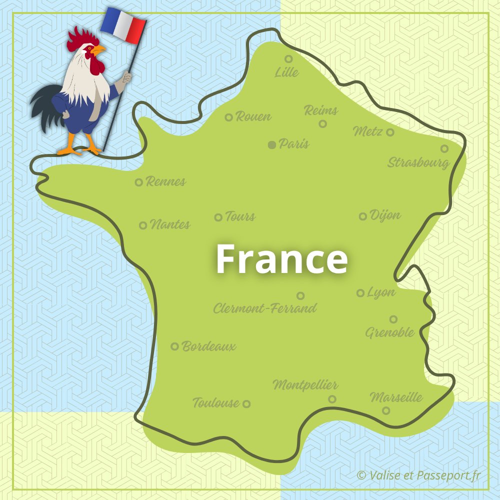 france-continentale-carte-avec-villes France